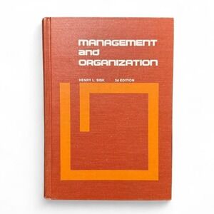 Management and Organization by Henry L. Sisk vintage Business Textbook
